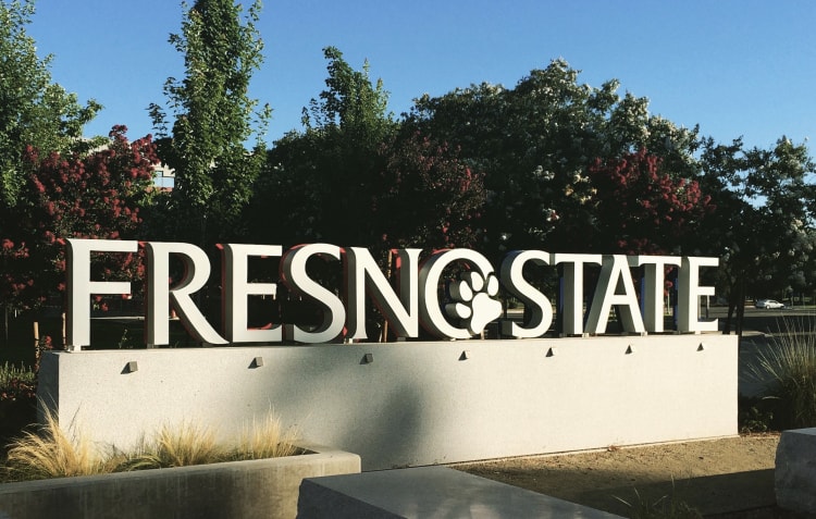 Fresno State campus sign