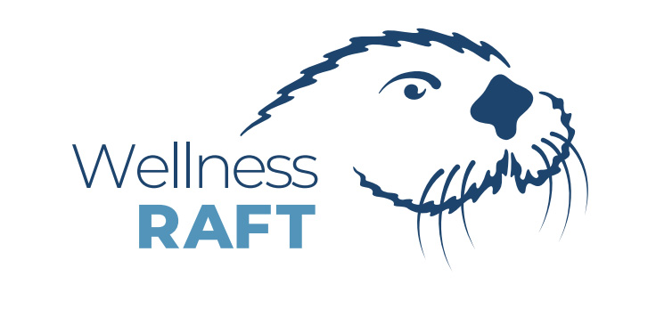 Wellness Raft text next to otter graphic