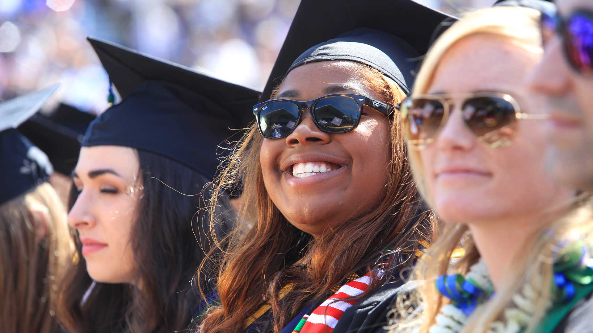 Graduation student smiling